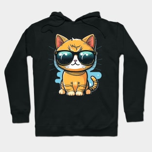 Cute Cat wearing sunglasses Hoodie